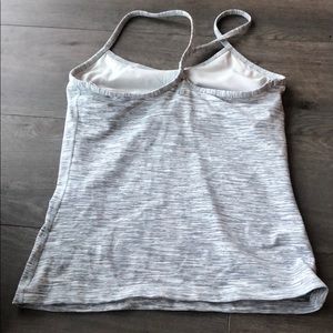 lululemon athletica Tops - Lulu lemon power y tank grey striped size 6 lululemon athletica Tops - Lulu lemon power y tank grey striped size 6